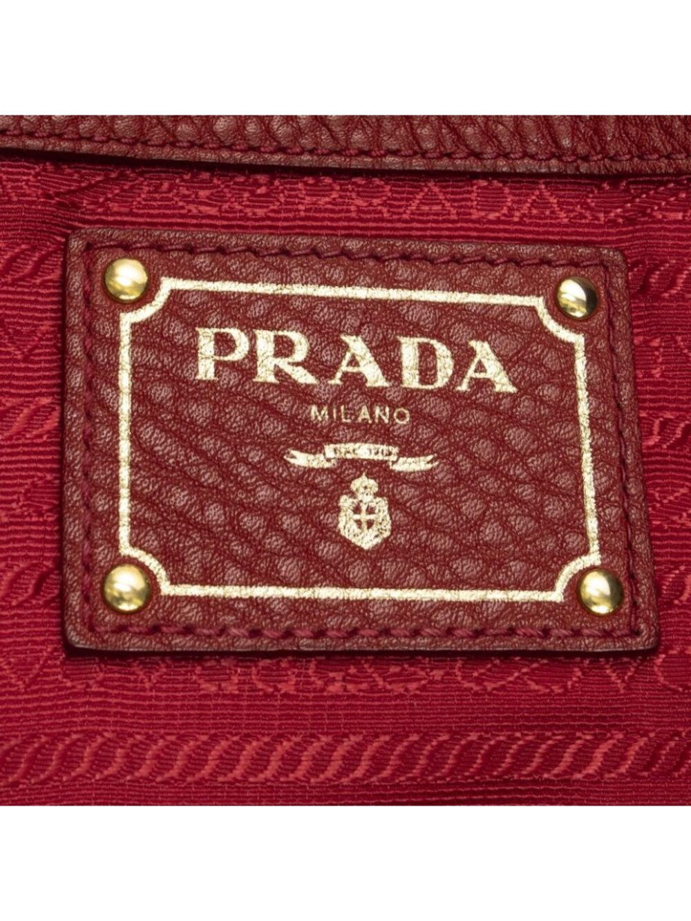 Prada Radio Pun Tote Red Vitello Daino - Picture 10 of 10